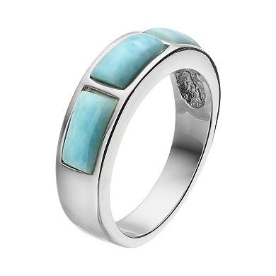 Sterling Silver Larimar Ring