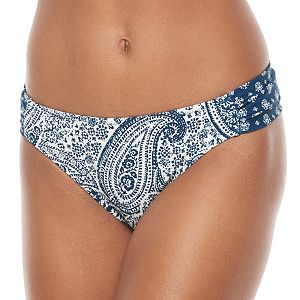 Women's Pink Envelope Paisley Scoop Bikini Bottoms