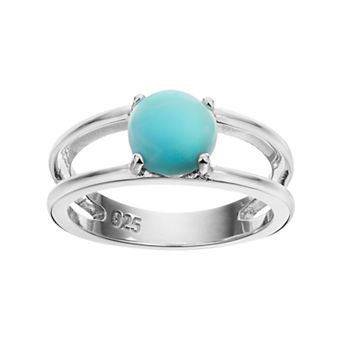 Nautica Rocks Sterling Silver Larimar Ring