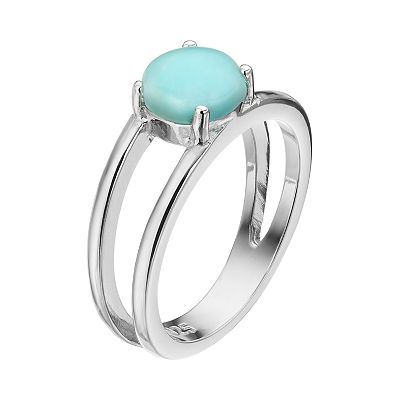Sterling Silver Larimar Ring
