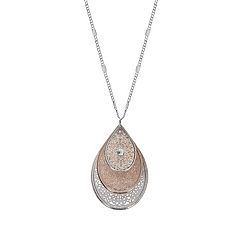LC Lauren Conrad Filigree Teardrop Layered Pendant Necklace