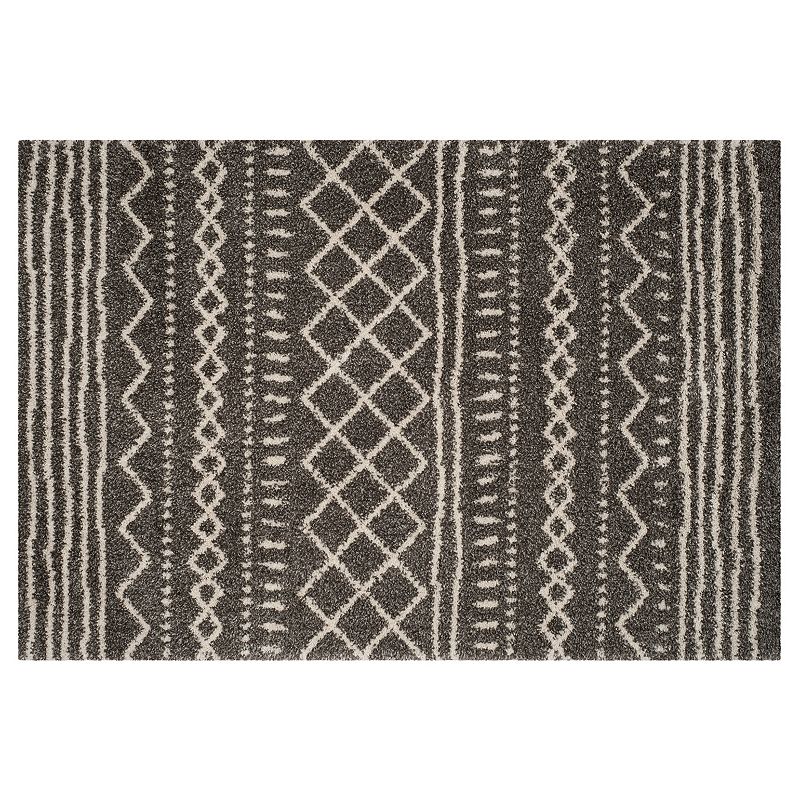 Safavieh Arizona Mesa Striped Shag Rug, Multicolor, 6.5Ft Rnd