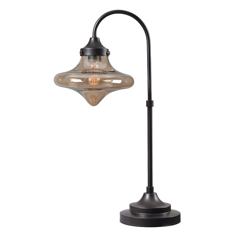 Kenroy Home Rain Drop Glass Table Lamp, Brown