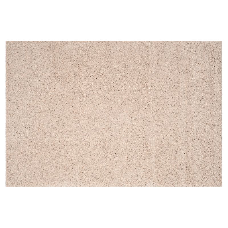 Safavieh Arizona Tucson Solid Shag Rug, Beige, 6.5Ft Rnd