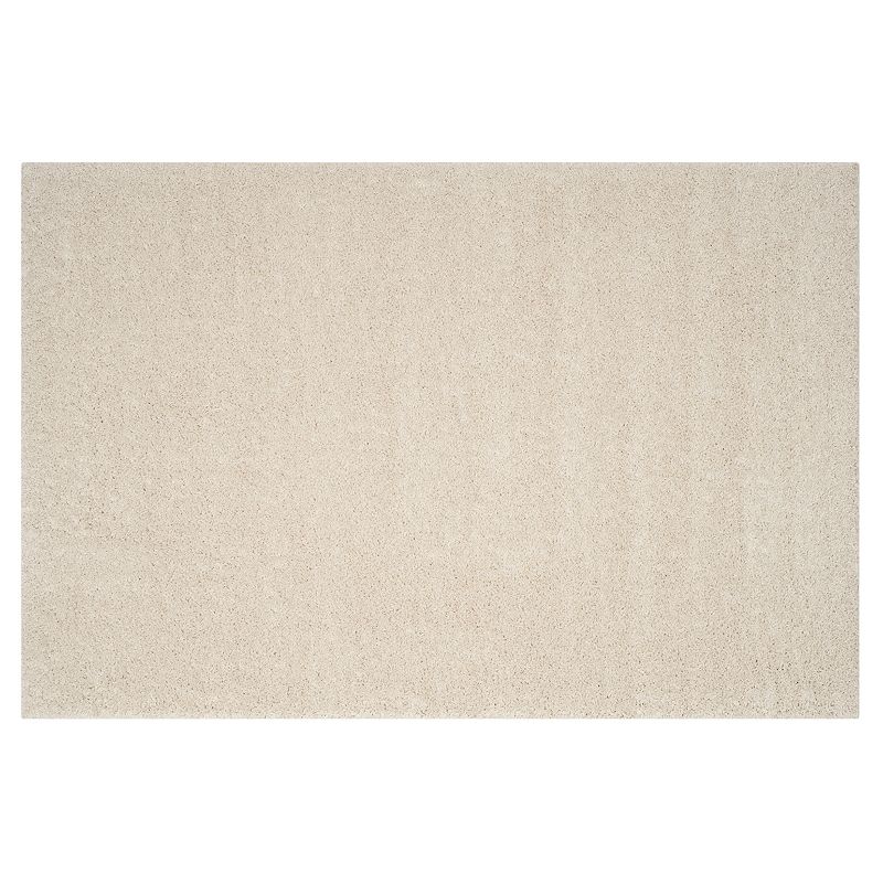 Safavieh Arizona Tucson Solid Shag Rug, White, 6.5Ft Sq