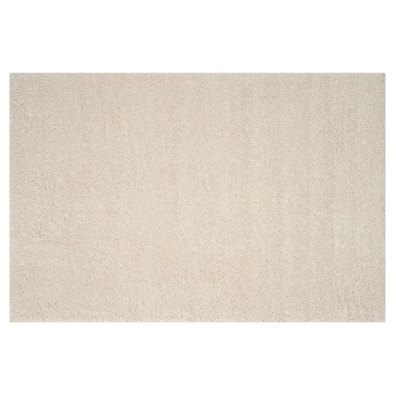 Safavieh Arizona Tucson Solid Shag Rug, White, 6.5Ft Sq