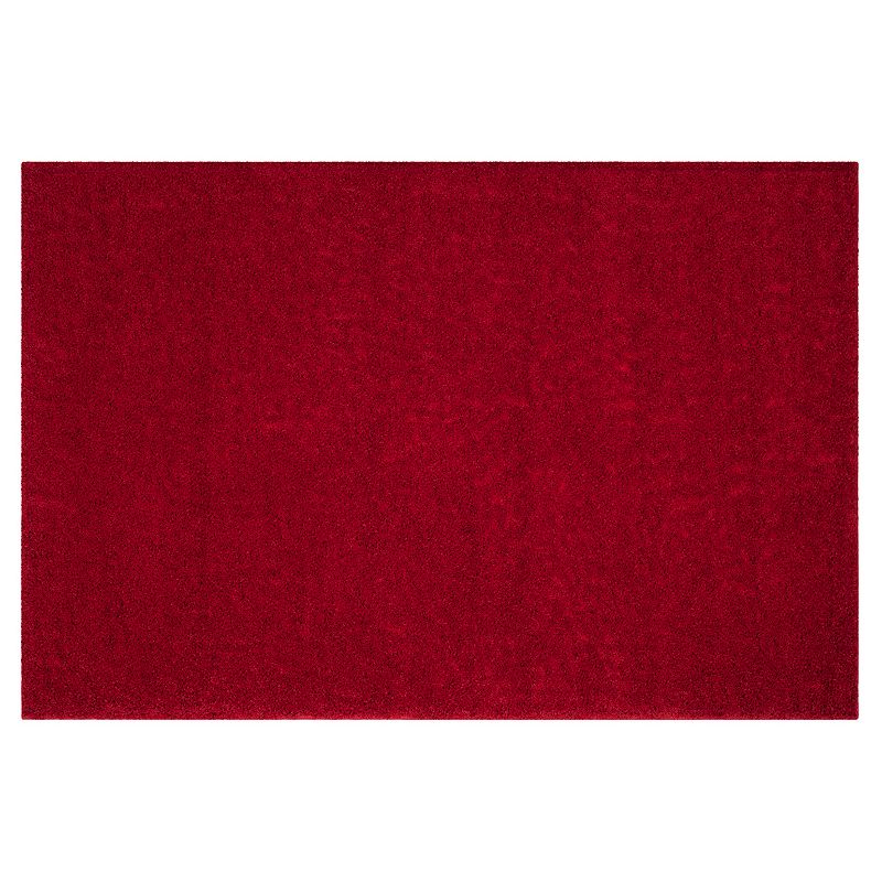 Safavieh Arizona Tucson Solid Shag Rug, Red, 6.5Ft Sq