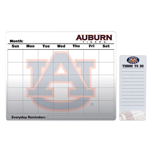 Auburn Tigers Magnetic Dry Erase Calendar & To-Do Board Set