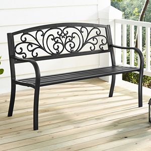 Linon Steel Patio Bench