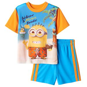Boys 4-10 Minions 2-Piece Pajama Set