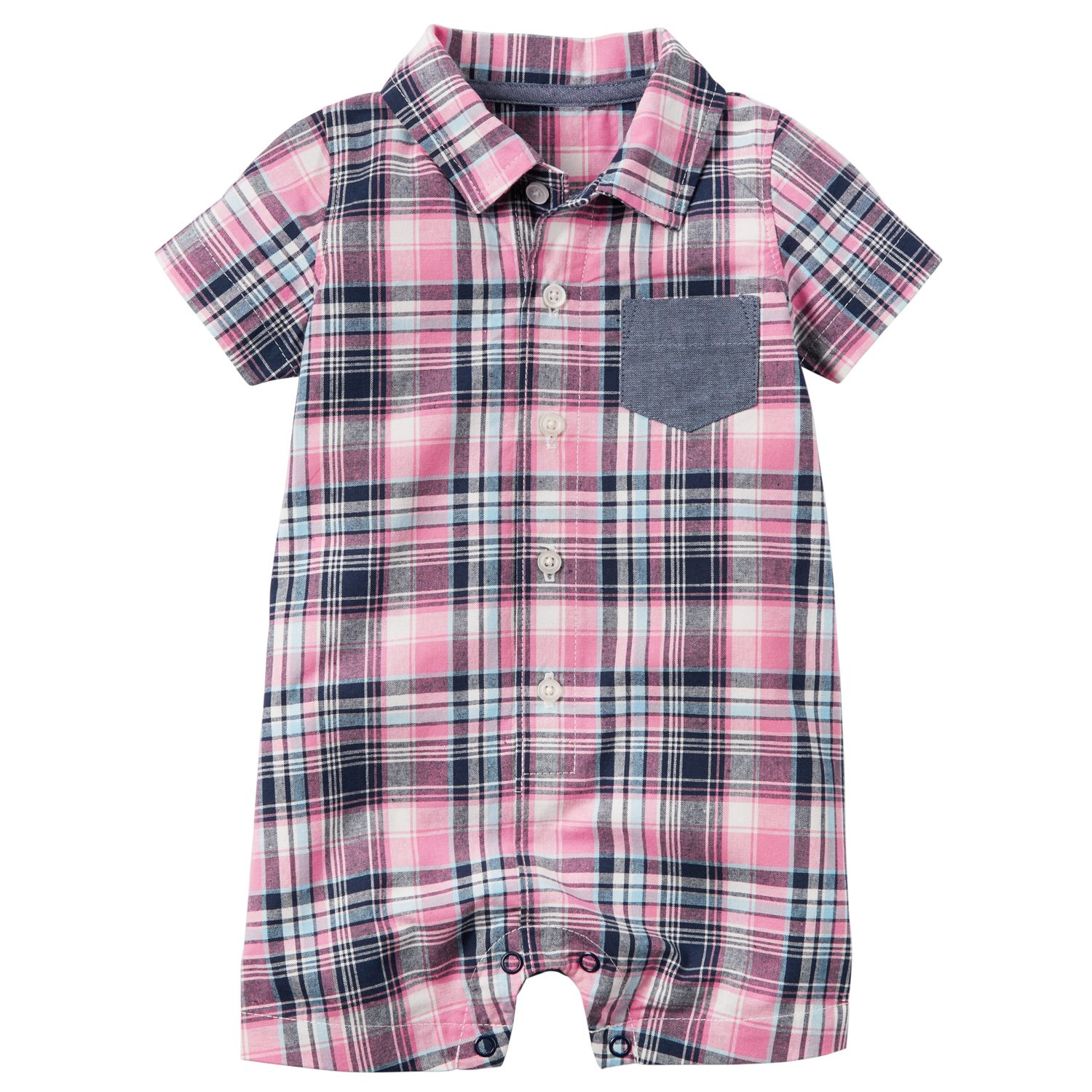 baby boy plaid romper