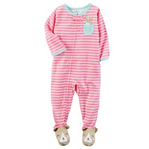 Baby Girl Carter's Striped Footed Pajamas