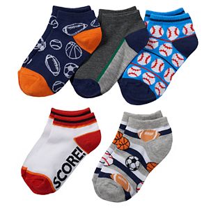 Boys 5-Pack Sports Low Cut Socks