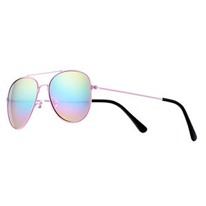 Girls 4-16 Pink Metal Aviator Sunglasses