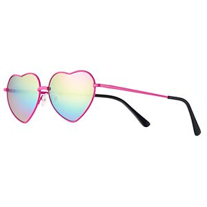 Girls 4-16 Metal Heart Aviator Sunglasses