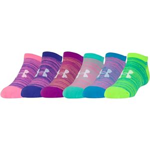 Girls 7-16 Under Armour 6-pk. Space-Dyed No-Show Socks