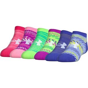 Girls 7-16 Under Armour 6-pk. Tribal No-Show Socks