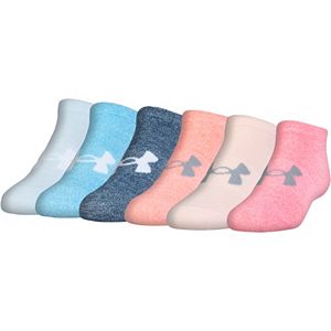 Girls 7-16 Under Armour 6-pk. Heathered No-Show Socks