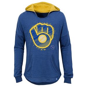 Girls 7-16 Majestic Milwaukee BrewersThe Closer Pullover Hoodie
