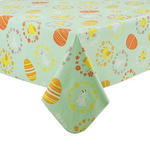 Celebrate Easter Together Chicks Vinyl Tablecloth