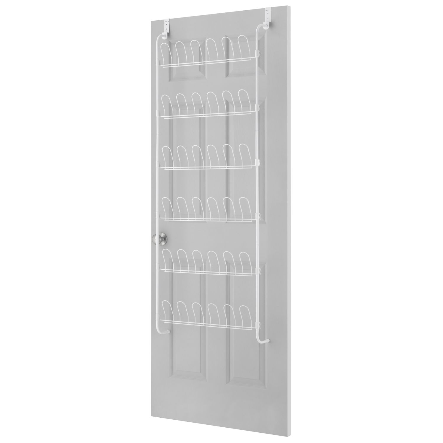 Whitmor Over The Door Shoe Rack - 18 Pair Storage Organizer White