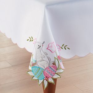 Celebrate Easter Together Cut-Out Bunny Tablecloth