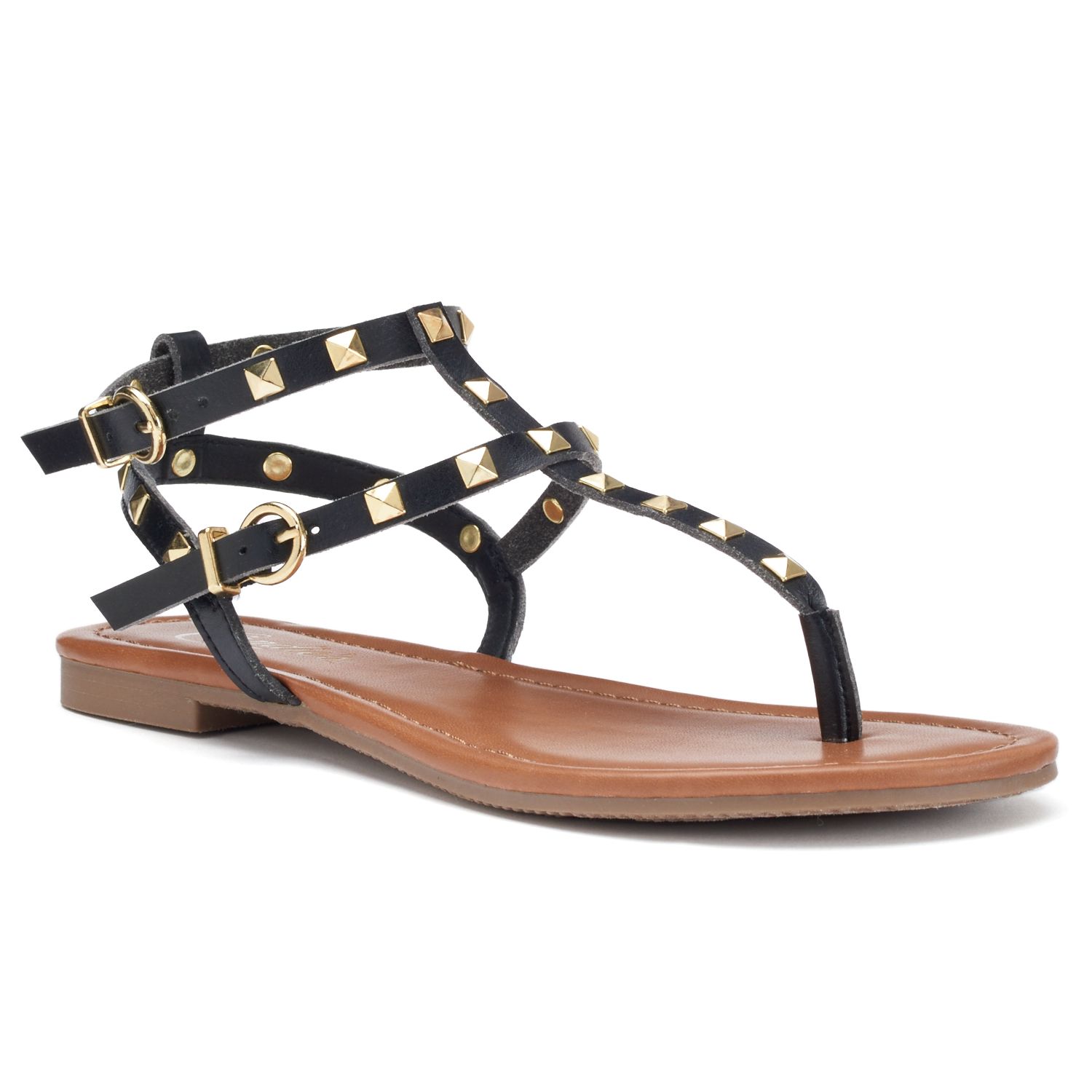 tan studded sandals