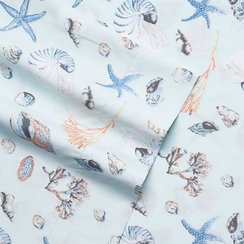 Grand Collection Seaside Microfiber Print Sheet Set