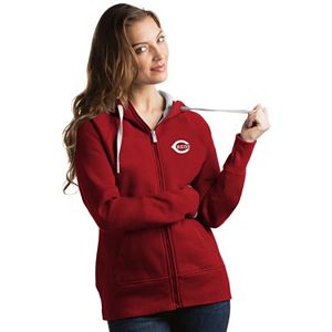 Women's Antigua Cincinnati Reds Victory Full-Zip Hoodie