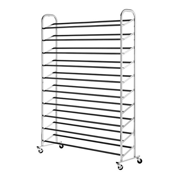 Whitmor 60 Pair Rolling Shoe Rack