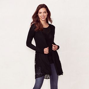 Women's LC Lauren Conrad Scallop Lace Cardigan