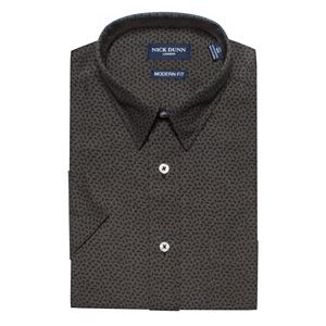 Men's Nick Dunn Modern-Fit Patterned Dress Shirt