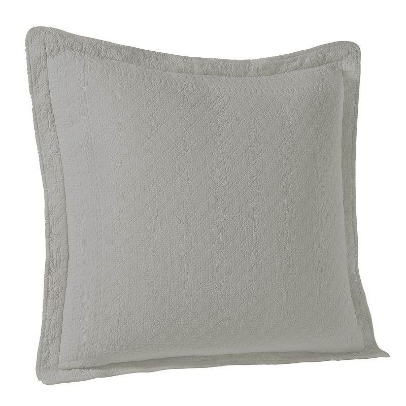 Historic Charleston Charles Matelassé Euro Sham, Grey