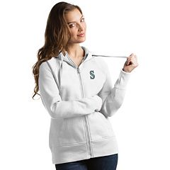 Women's Starter White/Navy Seattle Mariners Shutout Pullover Sweatshirt Size: Extra Small