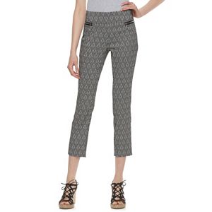 Juniors' Joe B Textured Zipper Ankle Pants
