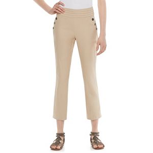Juniors' Joe B Button-Accent Ankle Pants