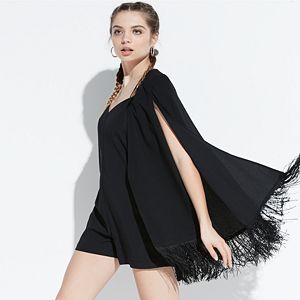 k/lab Fringe Cape Vest