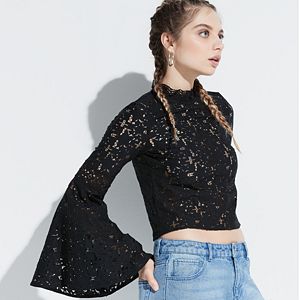 k/lab Lace Bell Sleeve Top