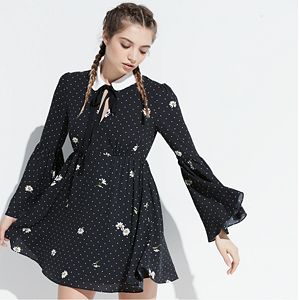 k/lab Polka Dot Fit & Flare Dress