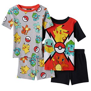 Boys 6-12 Pokemon 4-Piece Pajama Set