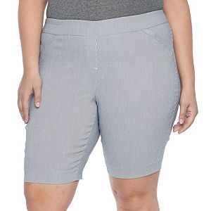 Plus Size Dana Buchman Pull On Bermuda Shorts