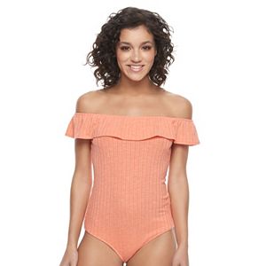Juniors' Candie's® Marilyn Off The Shoulder Bodysuit