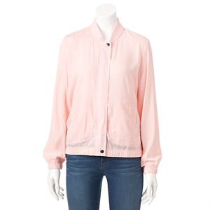 Women's Juicy Couture Pink Satin Bomber Jacket