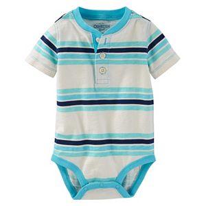 Baby Boy OshKosh B'gosh® Striped Henley Bodysuit