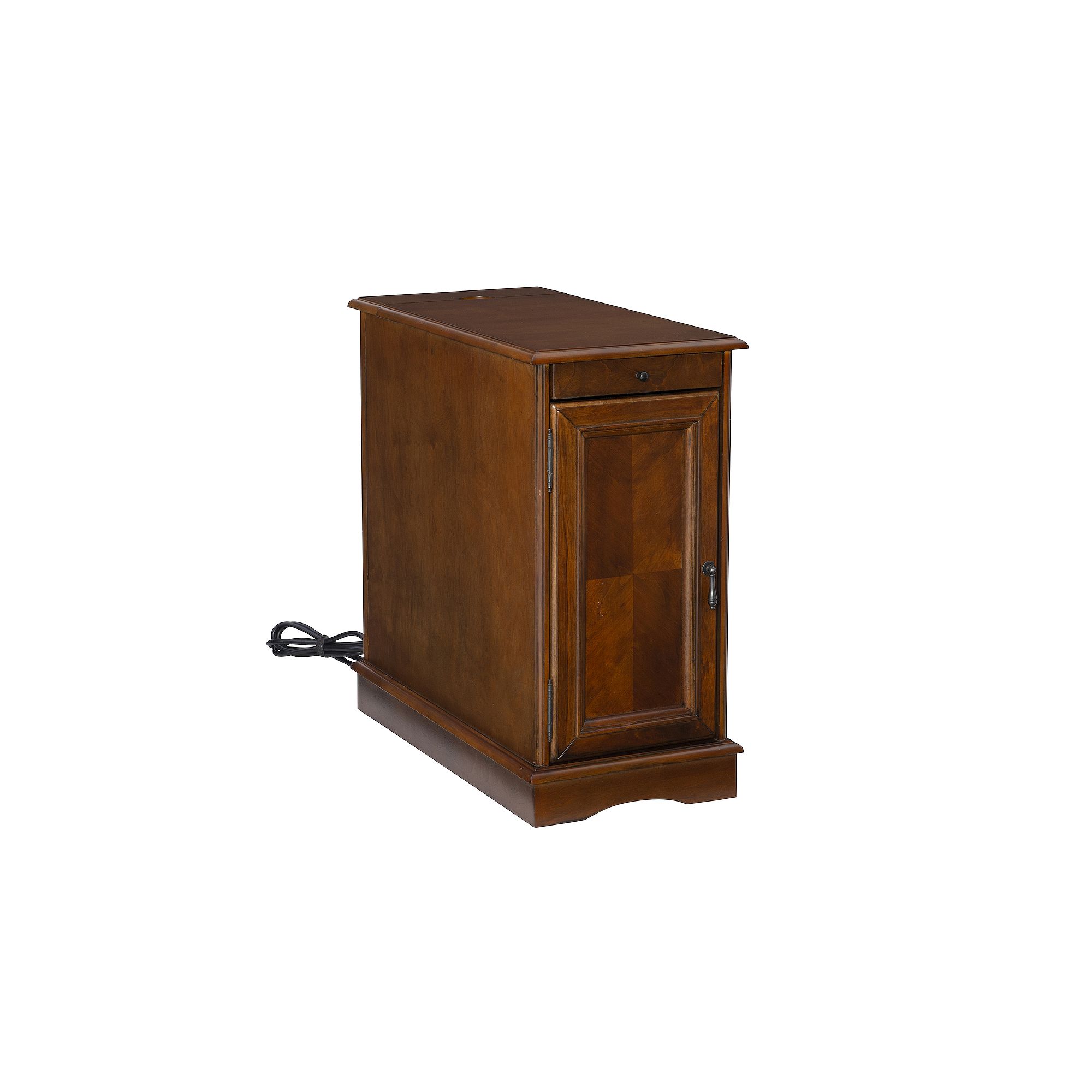 Butler Charging Station End Table, Brown