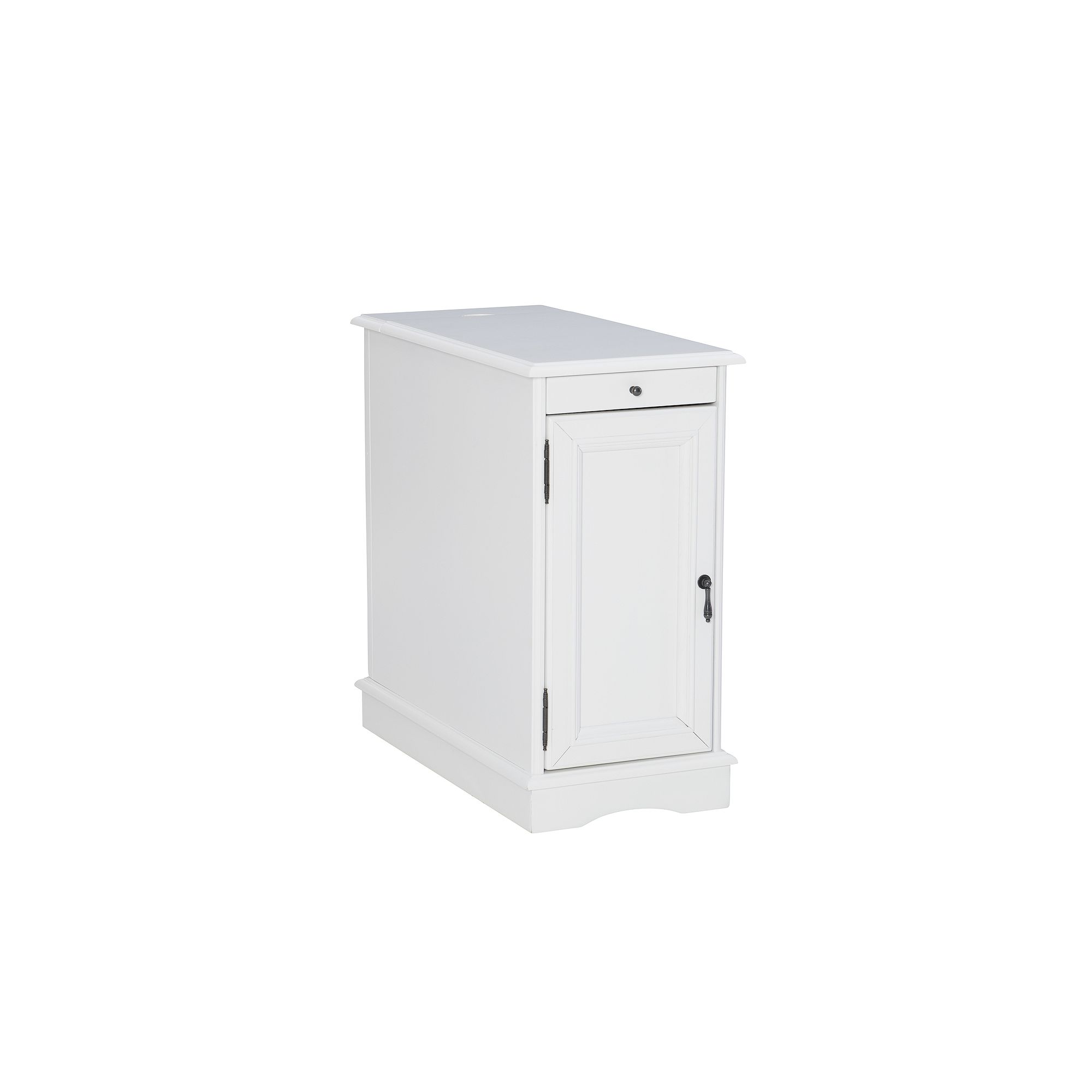 Butler Charging Station End Table, White
