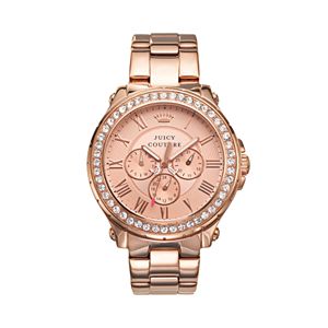 Juicy Couture Women's Crystal Pedigree Rose Gold Tone Watch