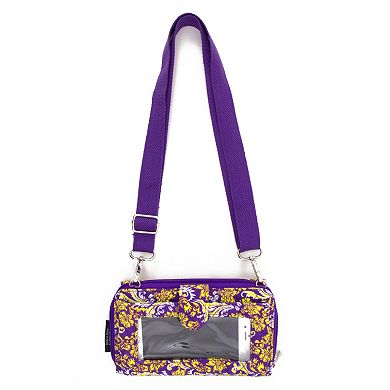 LSU Tigers Bloom Crossbody Wallet