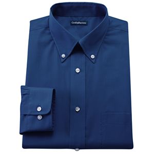 Men's Croft & Barrow庐 Classic-Fit Solid Broadcloth Button-Down Collar Dress Shirt