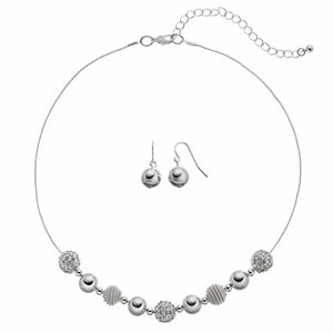 Apt. 9® Fireball Coil Bead Necklace & Drop Earring Set